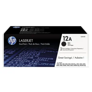 Tóner HP Q2612AD Negro – Pack Doble de Alto Rendimiento