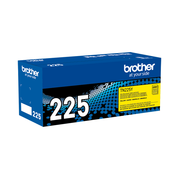 Toner Brother TN225Y Amarillo – Rendimiento de 2,200 páginas