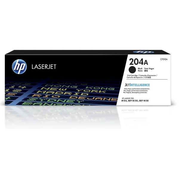Tóner HP CF510A (204A) Negro LaserJet Pro M154 – 1,100 Páginas Tóner HP CF510A (204A) Negro LaserJet Pro M154 – 1,100 Páginas
