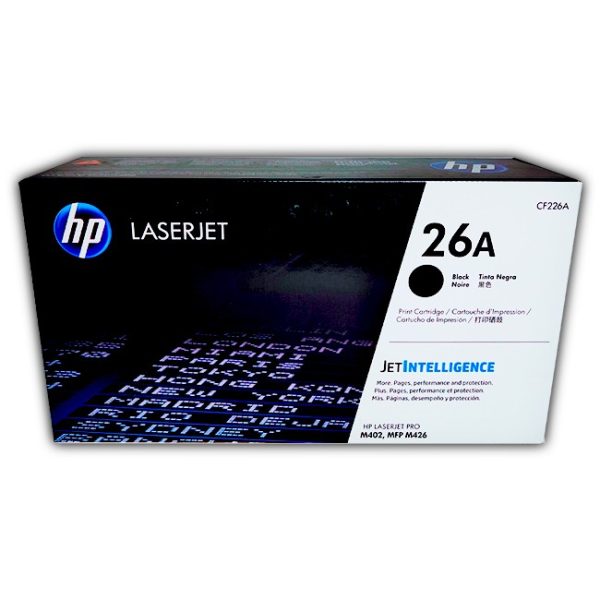 Toner HP CF226A (26A) Negro para HP LaserJet Pro M402 Toner HP CF226A (26A) Negro para HP LaserJet Pro M402