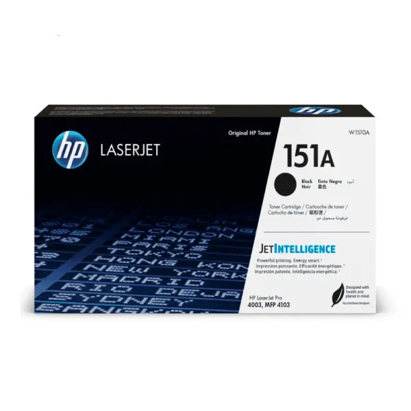Tóner HP W1510A Negro (151A) Original – Rendimiento Eficiente para tu HP LaserJet Pro 4103fdw